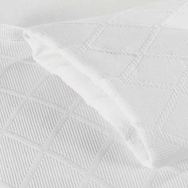 Weiße Tagesdecke Vera aus Baumwolle 260 x 300 cm