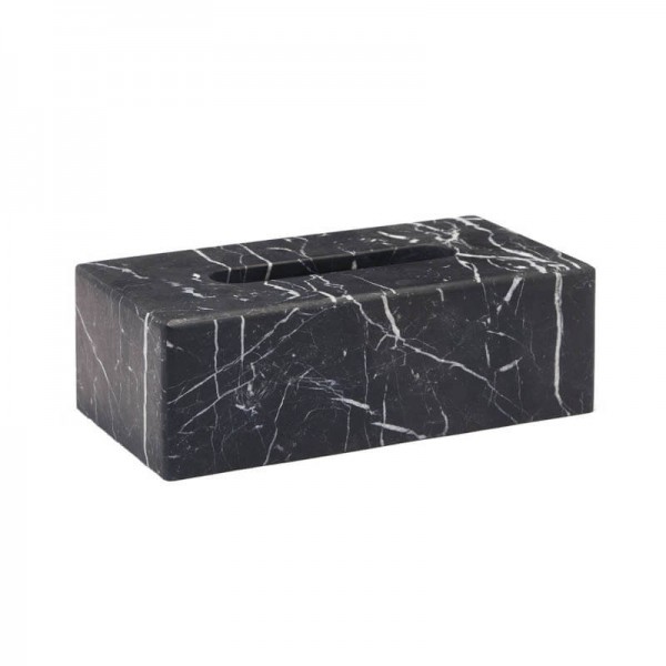 Kosmetiktuchbox schwarz Marmor Nero
